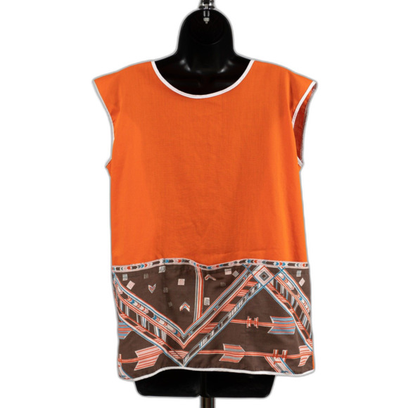 Source Unknown Tops - Hand made vintage 70s smock housewife top size M